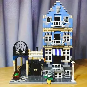 Creatoring Expert Brick Bank Detective s Assembly Square Model MOC Street View Конструктор Игрушки 10255 10251 10211 10185