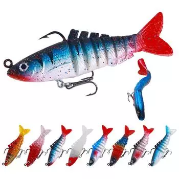 Creature Baits мягкая приманка Jig shad мягкая силиконовая поддельная приманка с джиг-головкой 9 см / 16 г многосекционная приманка Swimbait для хищника окуня