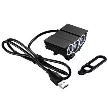 Cree X 3 Xml T6 Светодиодный Велосипедный Велосипедный USB Фара Головной Свет Лампа Фонарик
