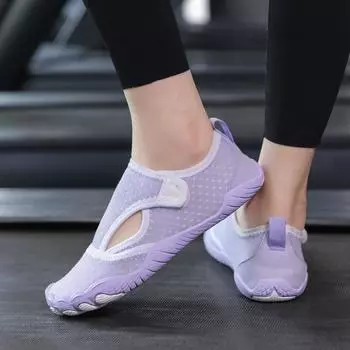 Creek shoes Swimming shoes Outdoor beach shoes Soft sole Barefoot skin-friendly men s and women s beach shoes Wading shoes Five-finger hiking shoes 24 темно-серого