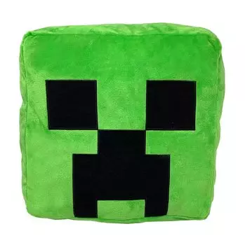 Creeper Enderman Thick Face Cushion Plush Toy Extra Large Big Size 35 x 35 x 10cm Official Goods Approx. (Creeper)