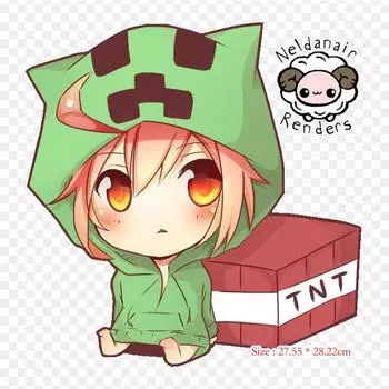 Creeper Kawaii Chibi Chibi железные нашивки для одежды, наклейки с аппликацией на одежду, термочувствительная нашивка на заказ