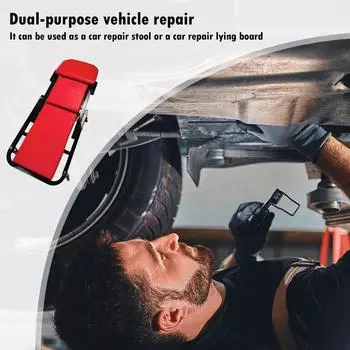 Creepers Автомобильный Creeper Под автомобиль Creepers 6 колес Гараж Creeper Авто Ремонт Creeper Сиденье Складное Регулируемое Ролик чёрный
