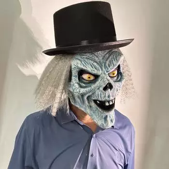 Creepy Halloween masks, horror devil masks, haunted house masks Adult One Size синий