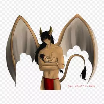 Creepypasta Demon, термотрансферная печать, виниловые нашивки, наклейки для одежды, аппликации «сделай сам», моющиеся нашивки