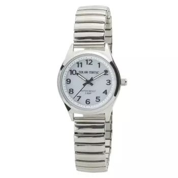 Creffer Watch Analog Women s Solar Rechargeable Metal Band Silver SM-AL169-WTS