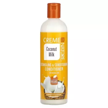Creme Of Nature, Кондиционер для распутывания и кондиционирования волос, кокосовое молоко, 12 жидких унций (354 мл)