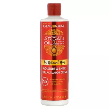 Creme Of Nature, Марокканское аргановое масло, увлажняющий и сияющий крем-активатор для локонов, 12 жидких унций (354 мл)