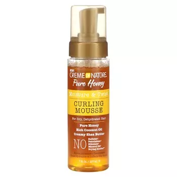 Creme Of Nature, Pure Honey, увлажняющий и подкручивающий мусс, 7 жидких унций (207 мл)