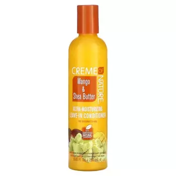Creme Of Nature, Ultra Moisturizing Leave-In Conditioner, Mango and Shea Butter, 8.45 fl oz (250 ml)