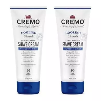 CREMO Barber Shop Rating Santory Santorizer Collection Крем для бритья Удивительно превосходный, сглаживает царапины и порезы от бритвы 177,2 мл 6 штук 2 упаковки