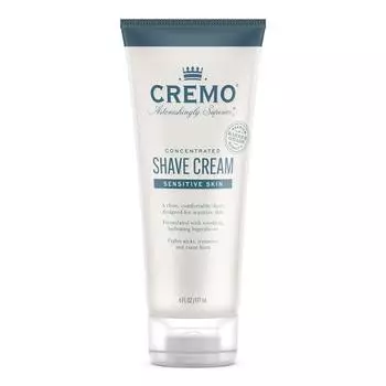 Крем для бритья Cremo Barbershop-Grade Original. Ультрамягкий крем для бритья потрясающего качества, 7) Чувствительный - Упаковка 6 унций
