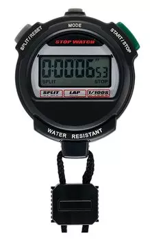 CREPHA Digital Sports Stopwatch with Lap Countdown Black Alarm, Timer, (TEV-4013-BK) чёрный