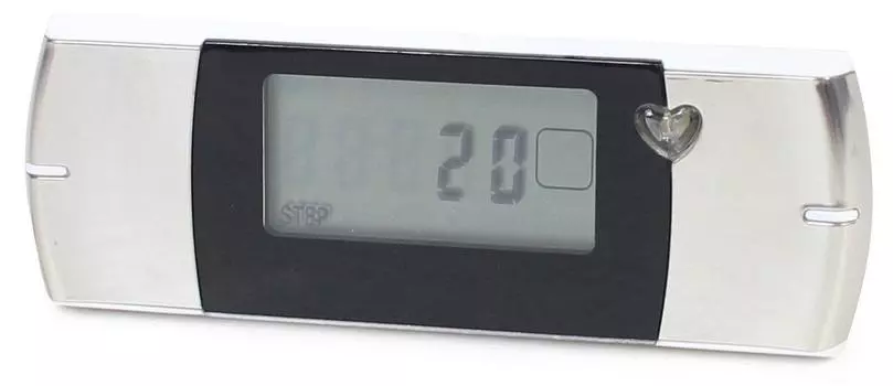 CREPHA Pedometer Heart Rate Monitor with 3D Sensor Calories Burned Display Black TS-P006-BK