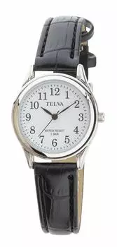 [CREPHA] Wristwatch Analog Waterproof Leather Strap Women s Black