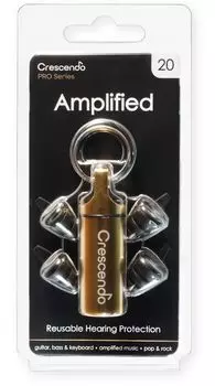 CRESCENDO PRO Ear Plugs for Ear Protector Amplified 20 Guitar/Vocal/DJ