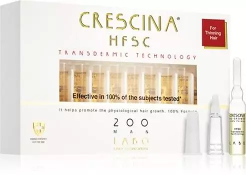 Crescina Transdermic 200 Средство для восстановления роста волос для мужчин TU прозрачный