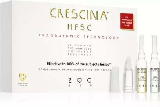 Crescina Transdermic 200 Средство против выпадения и роста волос для мужчин TU прозрачный