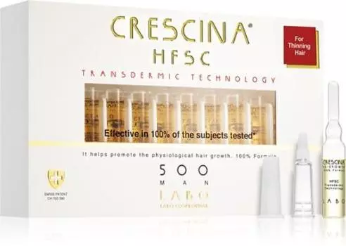 Crescina Transdermic 500 Средство для восстановления роста волос для мужчин TU прозрачный