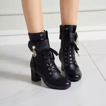 Cresfimix Botas Femininas элегантные красивые белые лакированные кожаные сапоги большого размера 34-43 высокого качества на каблуке осенние женские сапоги A643 34