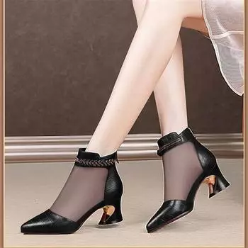 Cresfimix Botas Femininas Женская мода Легкие высококачественные туфли на квадратном каблуке для весны и осени Милые женские осенние сапоги A1358 35