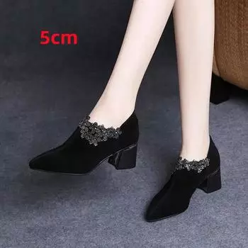 Cresfimix Botas Femininas женские милые легкие замшевые высококачественные осенние ботильоны женские модные милые сапоги на каблуке A769 35