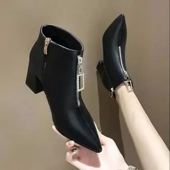 Cresfimix Botas Femininas Женские модные милые высококачественные сапоги на шпильке, классические удобные стильные зимние сапоги A9211 35