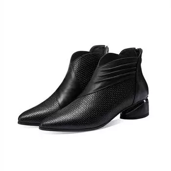 Cresfimix Botas Femininas Женские высококачественные удобные весенние и осенние кожаные короткие ботильоны Женские модные милые ботинки A528 35
