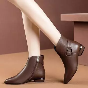 Cresfimix Bottes Femmes Botas Femininas Женские повседневные высококачественные ботинки для вечеринок и ночных клубов на квадратном каблуке, классические женские ботинки A9404 37