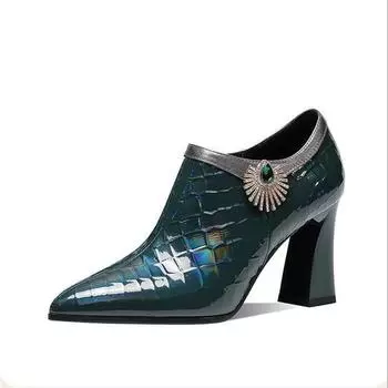 Cresfimix Femmes Bottes Женская мода Европейский дизайн Высокое качество Slip on Square Health Boots Botas Femininas Shoes A407 34