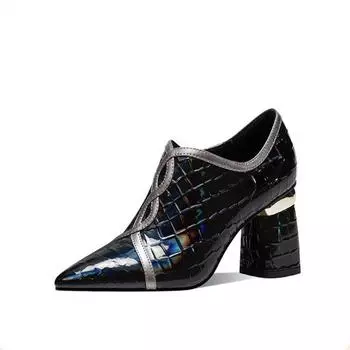 Cresfimix Femmes Bottes Женская мода Высокое качество Весна и осень Сапоги Женские повседневные удобные короткие ботильоны на высоком каблуке A406 34