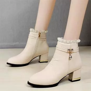 Cresfimix Femmes Bottes женские модные милые черные лакированные кожаные ботинки для осени и зимы женские повседневные удобные уличные ботинки A712 35