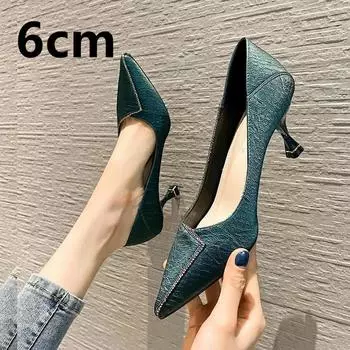 Cresfimix femmes sexy talons hauts women cute sweet black bow tie high heel shoes lady comfortable slip on high heel pumps a2990 35