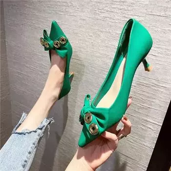 Cresfimix Femmes Talons Hauts женские модные милые туфли-бабочки из искусственной кожи с высоким каблуком для офиса женские свадебные туфли-лодочки A311 34