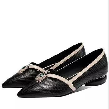 Cresfimix Mujeres Tacones Altos Women Cute Pointed Toe Black Real Leather Slip on Shoes Lady Fashion Party Night Club Pumps A237 34
