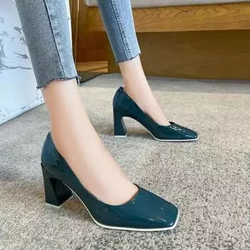 Cresfimix Mujeres Tacones Altos женские милые высококачественные туфли с круглым носком из искусственной кожи на высоком каблуке женские крутые туфли-лодочки A9750 35