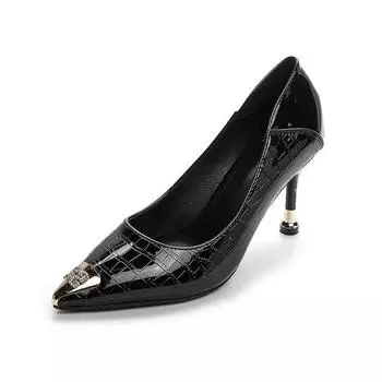 Cresfimix Mujeres Tacones Altos женские милые туфли с рисунком змеиной кожи на весну без застежек на высоком каблуке женские модные туфли-лодочки для вечеринок A358 34