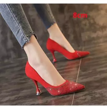 Cresfimix Mulheres De Salto Alto женские милые черные блестящие высококачественные туфли на шпильках для вечеринок женские модные туфли на каблуках A9777 35