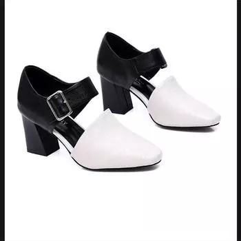 Cresfimix Sapatos Femininas Women Classic High Quality Slip on Heel Shoes Lady Cute Spring & Summer Comfort Heel Shoes A9304 35