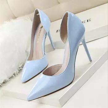 Cresfimix Sapatos Femininas Женская мода из искусственной кожи Blue Sky Comfort Весна и лето Туфли на каблуке Милые женские туфли-лодочки A170 34