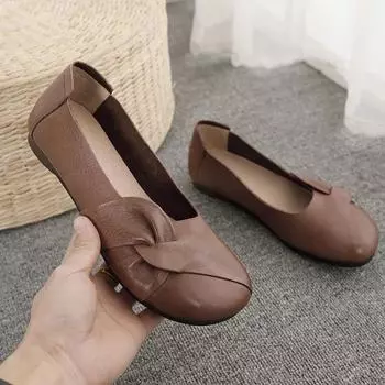 Cresfimix Sapatos Femininas Женская мода Милые светло-коричневые туфли на плоской подошве для весны и лета Женская повседневная удобная обувь A9786 35