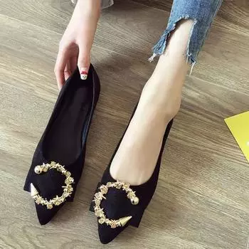 Cresfimix Sapatos Femininas Женская мода с острым носком Легкая флоковая весенняя обувь без застежек Женская повседневная сексуальная обувь на плоской подошве для вечеринок A1478 35