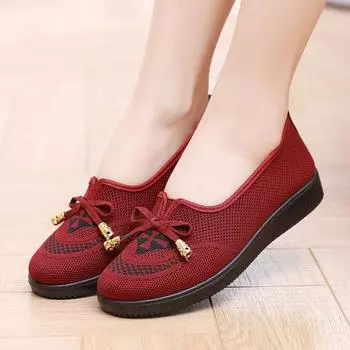 Cresfimix Sapatos Femininas женские милые круглые носки винно-красные дышащие туфли-лоферы без застежек женские повседневные черные туфли-бабочки на плоской подошве A5572b 35