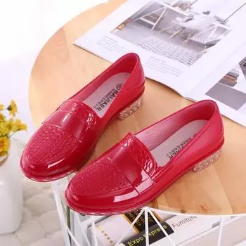 Cresfimix Sapatos Femininas женские милые легкие водонепроницаемые туфли на высоком каблуке для защиты от дождя женские нескользящие рабочие туфли A626 36