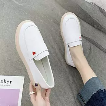 Cresfimix Sapatos Femininas женские милые туфли из искусственной кожи с круглым носком, белые, удобные, женские, коричневые, лоферы A9729 35