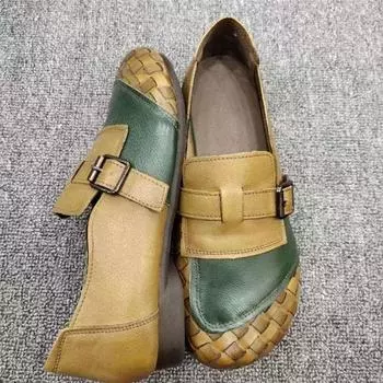 Cresfimix Sapatos Femininas женские милые туфли с круглым носком разноцветные высококачественные кожаные туфли на плоской подошве женские весенние летние лоферы A602 35