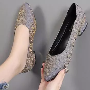 Cresfimix Sapatos Femininas женские модные легкие бежевые туфли высокого качества на квадратном каблуке без застежек женские сексуальные туфли для вечеринок A1452 35