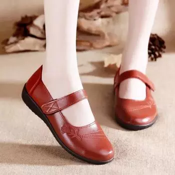 Cresfimix Sapatos Femininas женские повседневные черные туфли из искусственной кожи с круглым носком на липучке, нескользящие туфли для офиса A9683 35