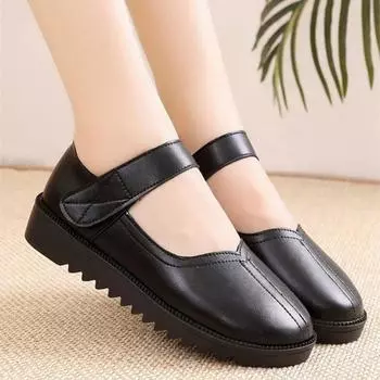 Cresfimix Sapatos Femininas женские повседневные милые туфли на танкетке из искусственной кожи с круглым носком, женские классические туфли в стиле ретро высокого качества A9673 35