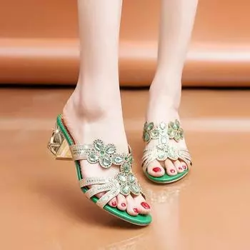 Cresfimix Vrouwen Sandalen Women Fashion Sweet High Quality Open Toe Summer Sandals Lady Classic Crystal Sexy Sandals A7018 34